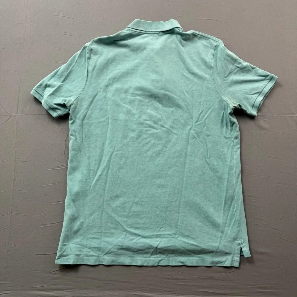 Polo Ralph Lauren Mens Large Mint Green Classic Fit Pique Polo Shirt Yellow Pony